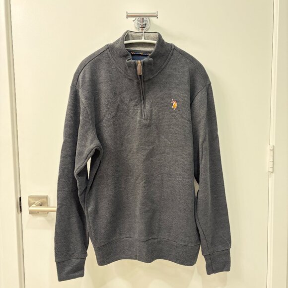 U.S. POLO ASSN. Men's Sweatshirt Dark Gray Size M - NWOT - Picture 1 of 9